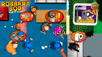 Robbery Bob - Prison vs Robbery Bob 2 Gameplay Walkthrough Ep 97