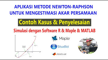 Estimasi Akar Persamaan dengan Newton Raphson, Simulasi dengan R, Maple dan Matlab