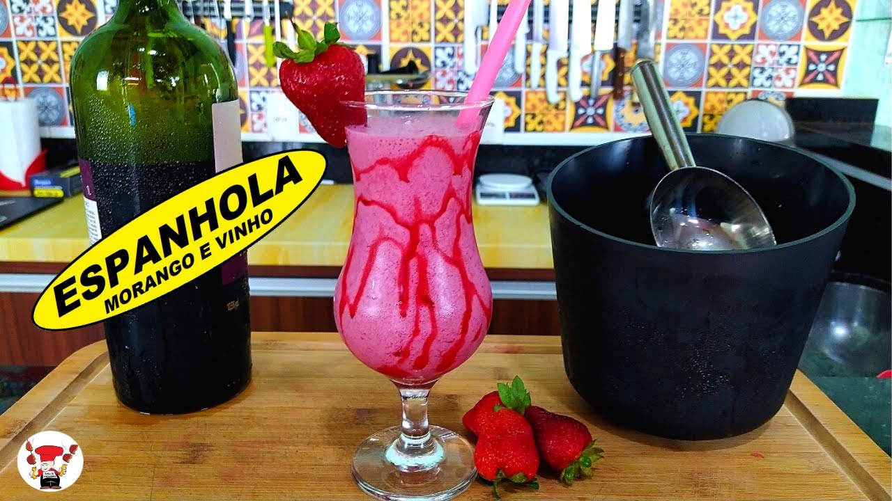 Como Fazer Batida de Vinho Morango e Leite Condensado Espanhola