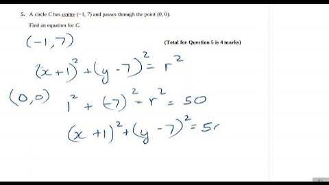 Pearson-Edexcel GCSE to A-level Transition Circles Exam Questions Q5