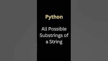 Find all Possible Substrings of String Python | Python Programming #python #coding