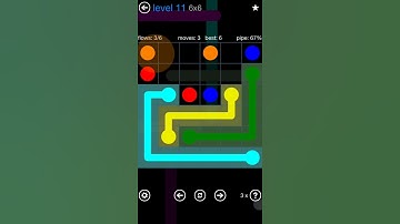 Flow free bonus pack 6X6 level 11 walkthrough