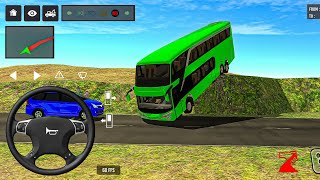 🚌😱 EURO COACH BUS FLIPPED ON HILL ROAD! 💥 NEW MOD UPDATE | BUS SIMULATOR INDONESIA #bussid  screenshot 1