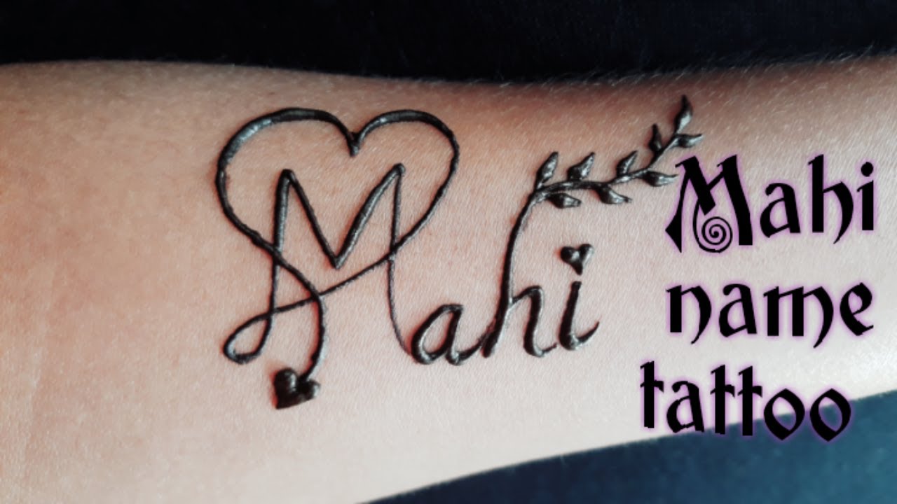 How to make Mahi name letter tattoo design for Hand  Beautiful Letter Tattoo  Design  YouTube