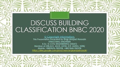 Building Classification Discuss BNBC 2020