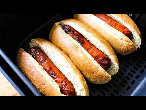 Air Fryer Hot dogs - Air Fryer Eats Main Dish