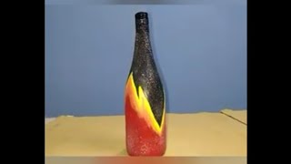 Bottle painting | bottle art | easy and simple #rishikastrendycraft #youtube