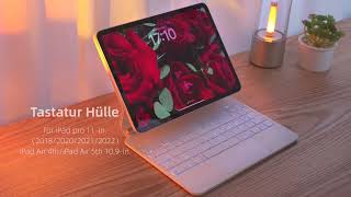 Tecurs Tastatur Magnetische Hülle Für Ipad Air 5420222020 Und Ipad Pro 114. 3. 2. 1. Gen