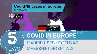 Covid in Europe: Madrid uses hotel as makeshift hospital despite lower numbers than UK | 5 News