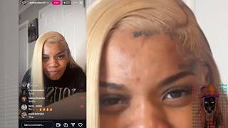 Glorilla Sister SHOWS OFF HER NEW WIG PT 1 (LIVE)