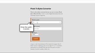 How to use Pixels To Bytes Converter screenshot 4