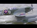 通販で買った  ラジコン飛行機を ちょい風 の日に 初飛行させてみたら【4K】DYNAM Super marine Spitfire MK.VB On Floats