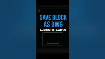 How to AutoCAD WBLOCK (Save Your CAD Drawings Fast)