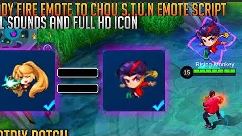 Chou S.T.U.N Emote Script Full Sound & Full HD Icon | Full Effect No Password+Backup File |ABC File