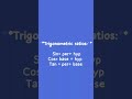 trigonometry ratio|| trigonometry basics rules for all grades..