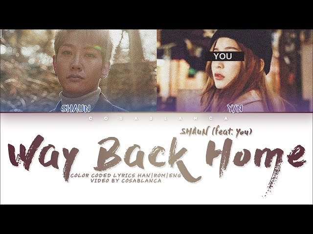 SHAUN (Feat. You) 「Way Back Home」(Cover by 보라미유)   (Color Coded Lyrics Han|Rom|Eng) class=