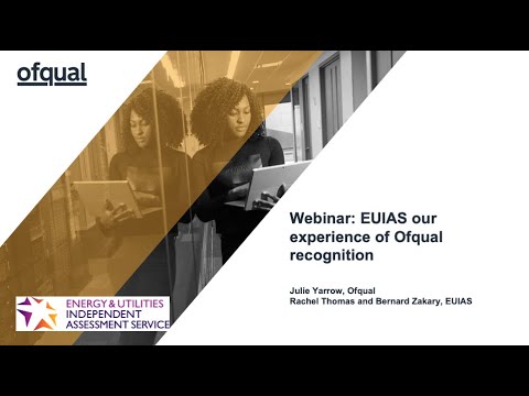 EUIAS - Applying for Ofqual recognition: webinar