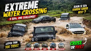 Extreme Water Wading Challenge with Hilux, Endeavour, Thar, Gypsy