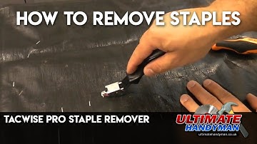 How to remove staples | Tacwise pro staple remover