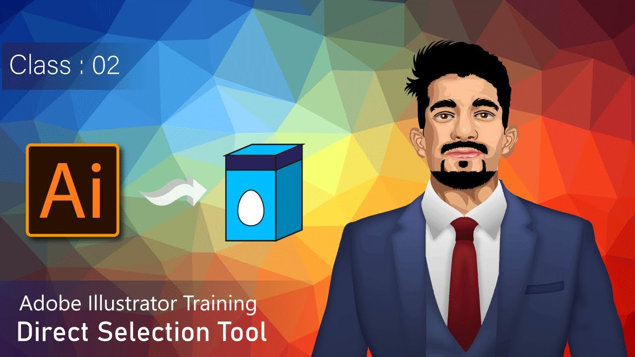 Adobe Illustrator Training (Bangla) - Class 2 - Derect selection tool ...