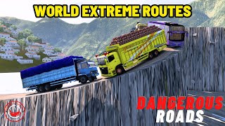 Heavy Loaded Truck's failed on dangerous roads | Euro Truck Simulator 2 |