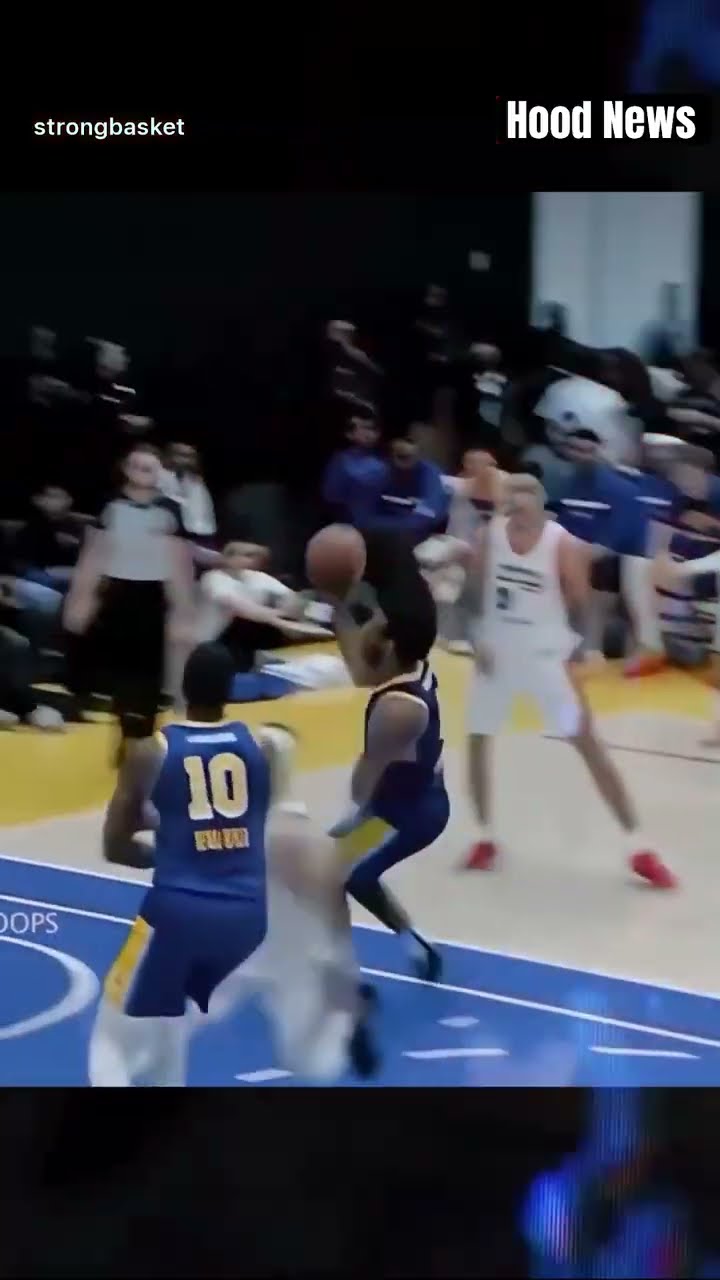His first poster dunk #hoodnews #bronnyjames #omg #bball #gleague #basketball #sports #how #wow