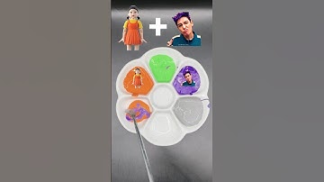 Squid Game color mixing (part 2) #shorts #colormixing #satisfying #squidgame