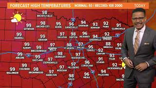 DFW Weather: Triple-digit heat returning for Labor Day Weekend