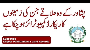Digitized Land Records Villages in District Peshawar