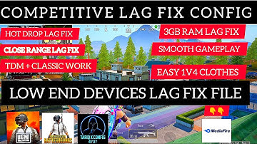 BGMI + PUBG Mobile + KR 4.1 Lag Fix Config File | 💗 PUBG Mobile 4.1 100x Smooth Lag Fix Config