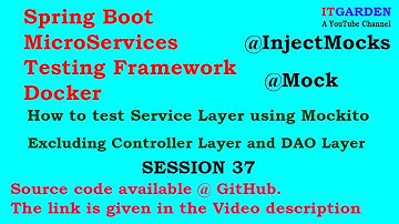 @InjectMocks @Mock- Testing Spring Boot Service Layer excluding DAO Layer SESSION 37