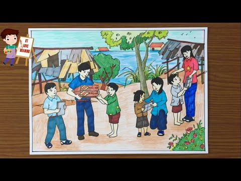 Video Vẽ tranh cuộc sống quanh em: Quan tâm chia sẻ với trẻ... - youtube