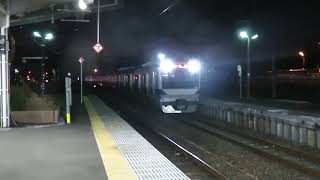 水戸線　E531系K456編成　回8725M　KY出場　友部駅到着　2023.01.17