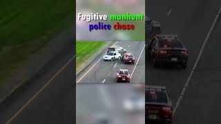Large-scale police pursuit of a wanted person captured on camera #shorts