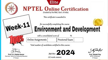 Environment and Development Week - 11 Assignment Answers || NPTEL 2024