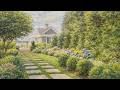 Coastal Cottage Garden Impressionist Painting | 4K Art for TV Screensaver 3 Hours