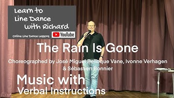 BEGINNER LINE DANCE LESSON 122 - The Rain Is Gone - Part 2 - Music with verbal instruction