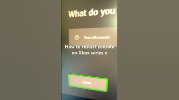 How to restart console on Xbox series x