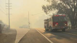 Driven by santa ana winds, wildfires that are sweeping across southern
california moved into agoura hills northwest of los angeles friday
morning. (nov. 9) -...