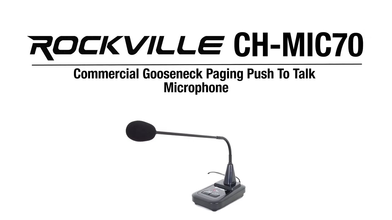 All About Your Rockville CH-MIC70 Push To Talk Commercial Gooseneck Paging Microphone w/Chimes