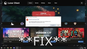 HOW TO FIX PIXEL FORMAT LAUNCH FAIL   LUNAR CLIENT ((july 2021)
