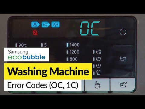 How to Fix Samsung ecobubble Washing Machine Error Codes OC, 1C