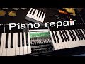 Piano repair replacing key contact rubbers korg sp170 250 280