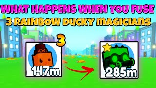 What HAPPENS When You FUSE 3 RAINBOW DUCKY MAGICIANS??‍♂️II Pet Simulator X