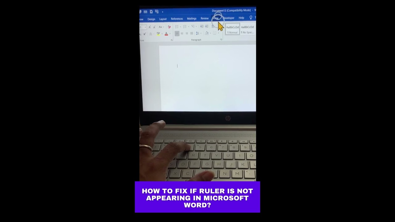 How To Fix If Ruler Is Not Appearing In Microsoft Word 