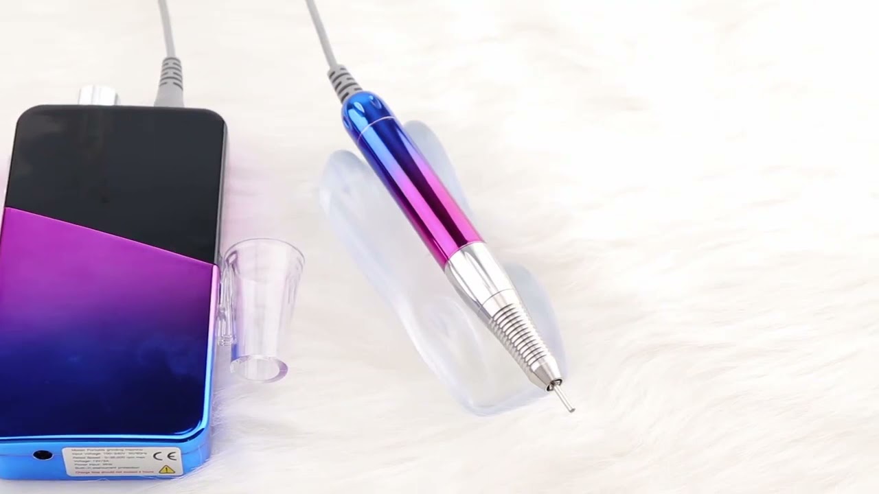 Brushless Handpiece Cordless Gradient Color 35000RPM Portable Rechargeable Nail Drill