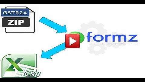 Convert GSTR 2  Zip /JSON to Excel/CSV