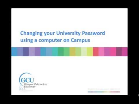 Changing your password on campus, GCU