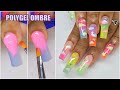 Testing BURANO's New Glowing POLYGEL Kit Colorful Clouds Polygel Ombré Nail Art Tutorial