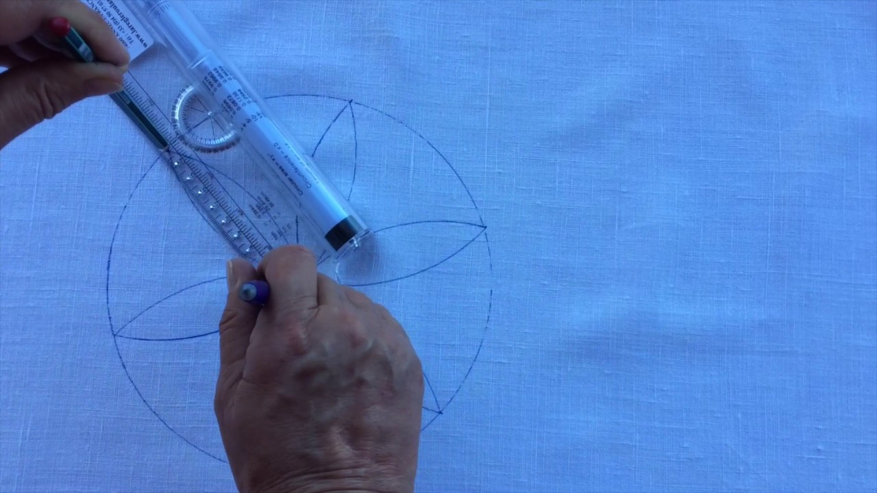 Das rollende Lineal : Arbeit auf Stoff